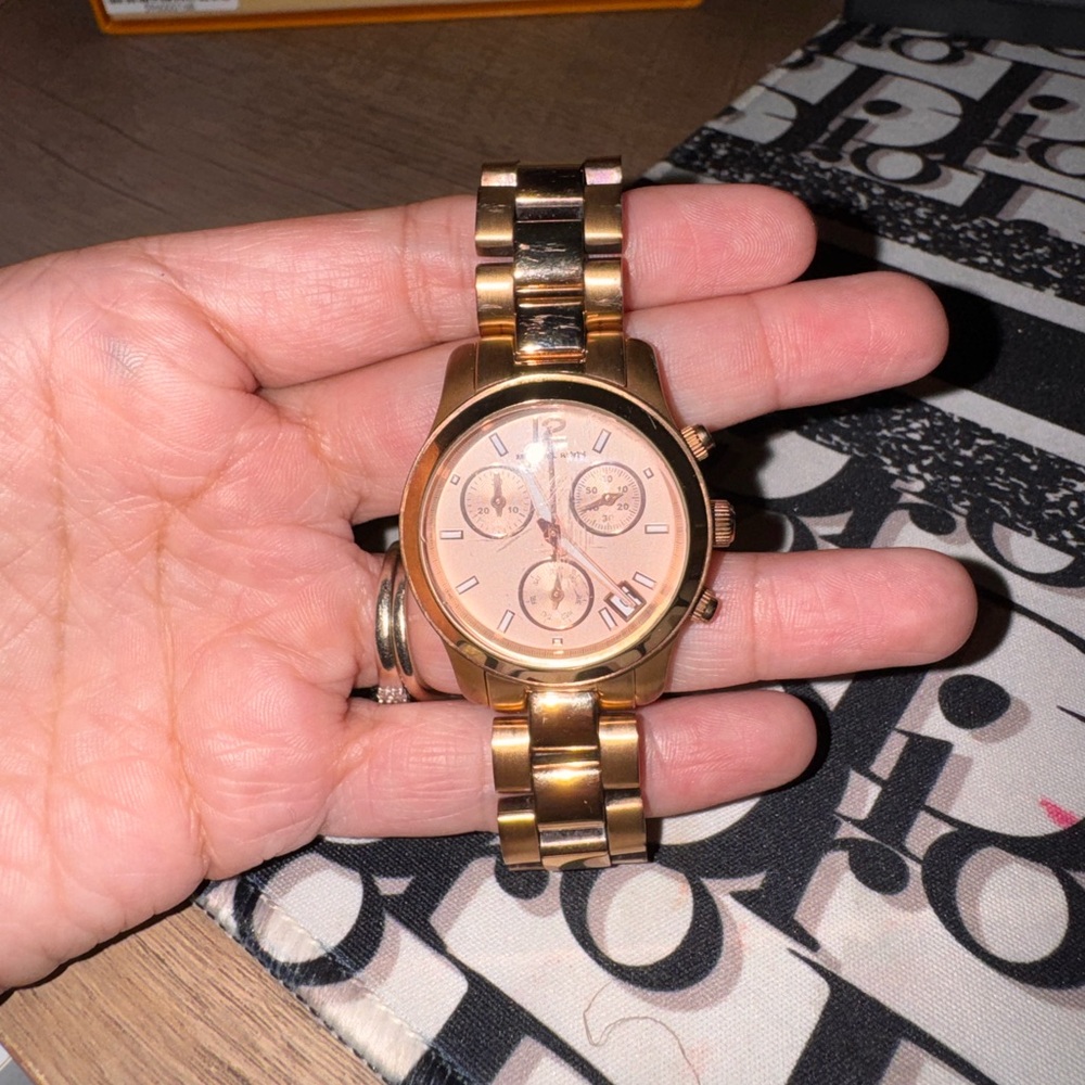 Gold Chronograph women Watch